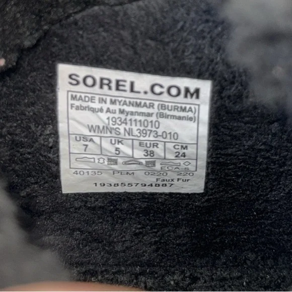 Sorel Women’s Out and About Black and Gray Winter Boots Size 7 - Picture 5 of 5